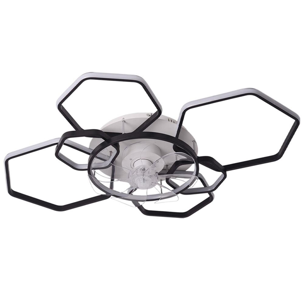 Living and Home Geometrical LED Ceiling Fan Light 40 inch Image 1
