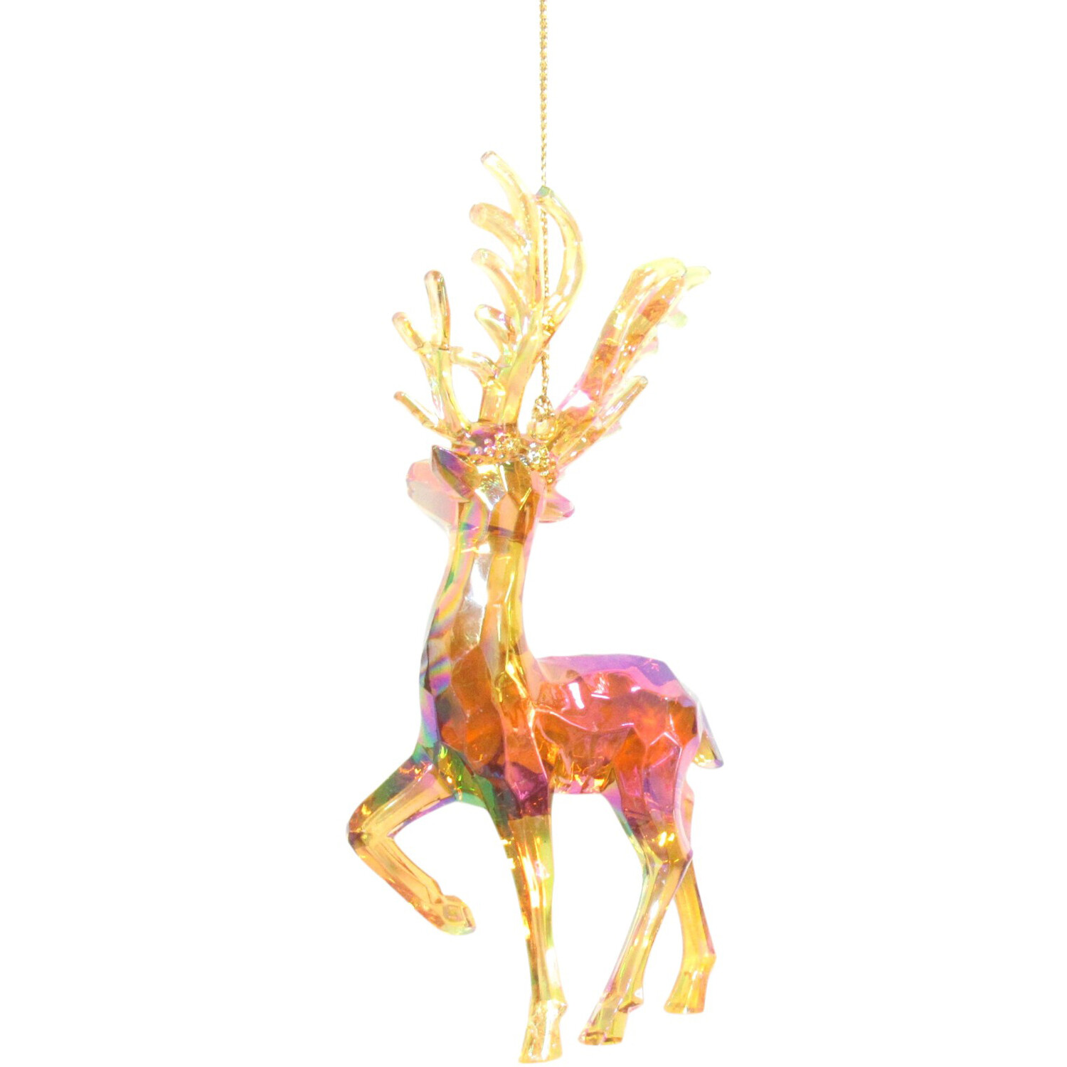 Dark Amber Iridescent Deer Amber Image 4