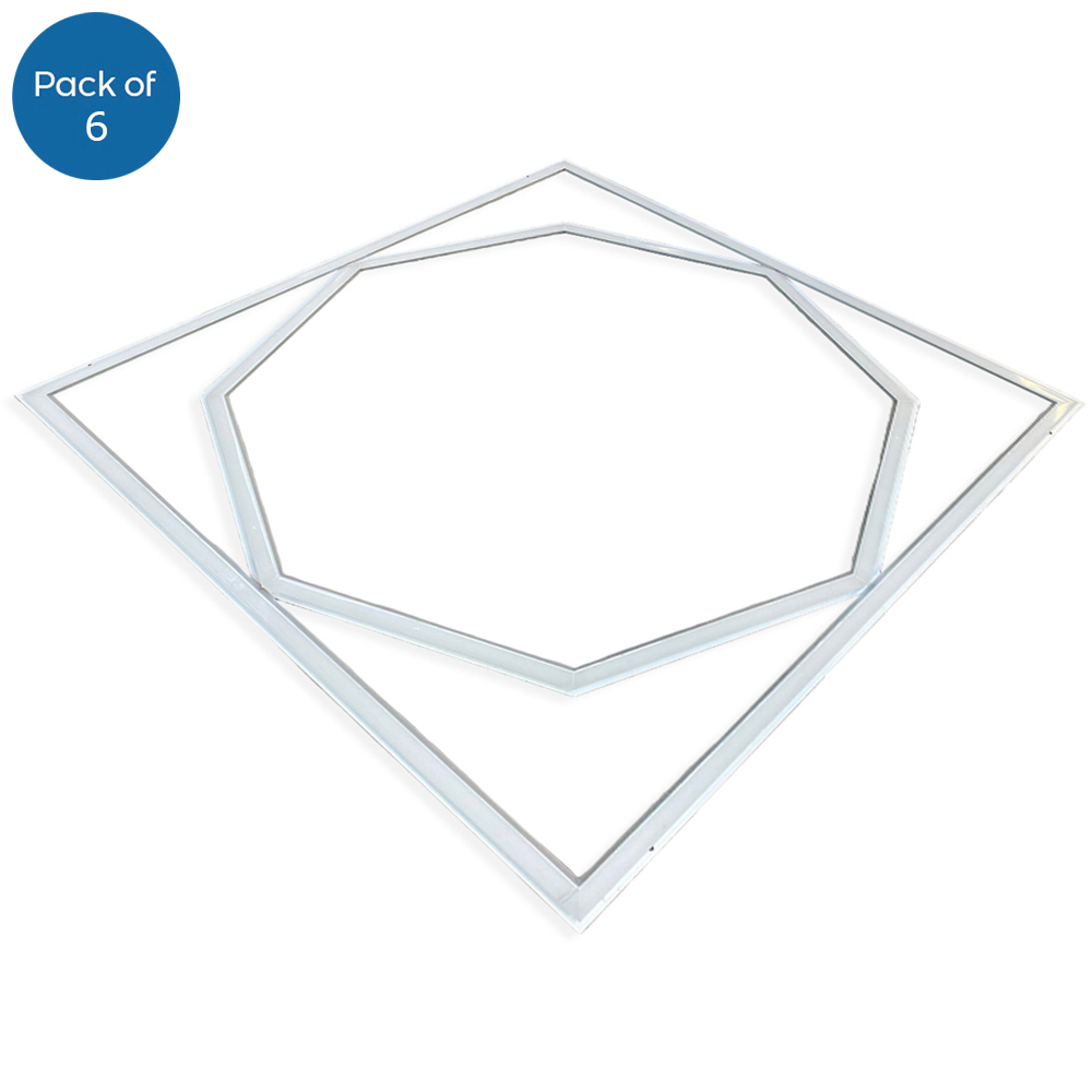 ENER-J 40W 6500K Cool White LED Frame Panel Light 60 x 60cm 6 Pack Image 1
