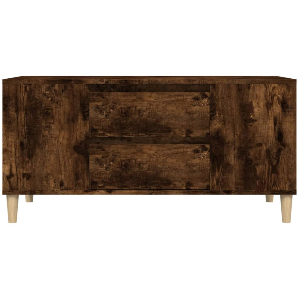 vidaXL 2 Drawer 4 Shelf Smoked Oak TV Cabinet Image 6