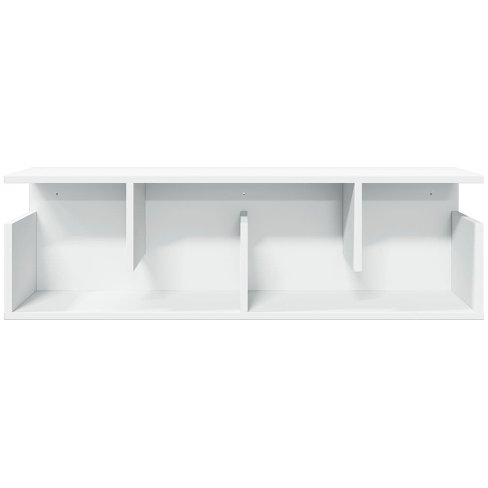 vidaXL 2 Shelf White Wall Cabinet Image 2