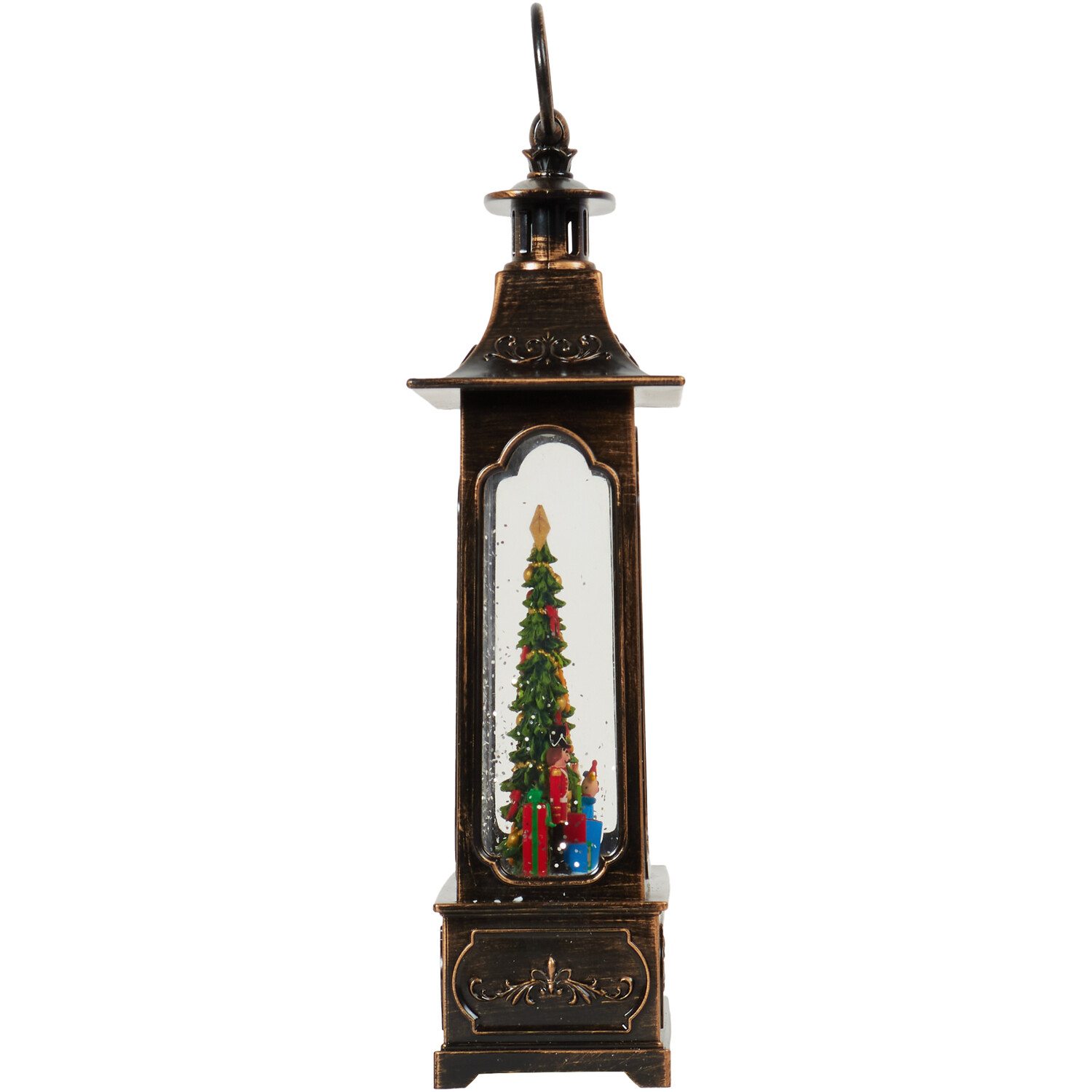LED Christmas Tree Scene Lantern - Bronze Image 2
