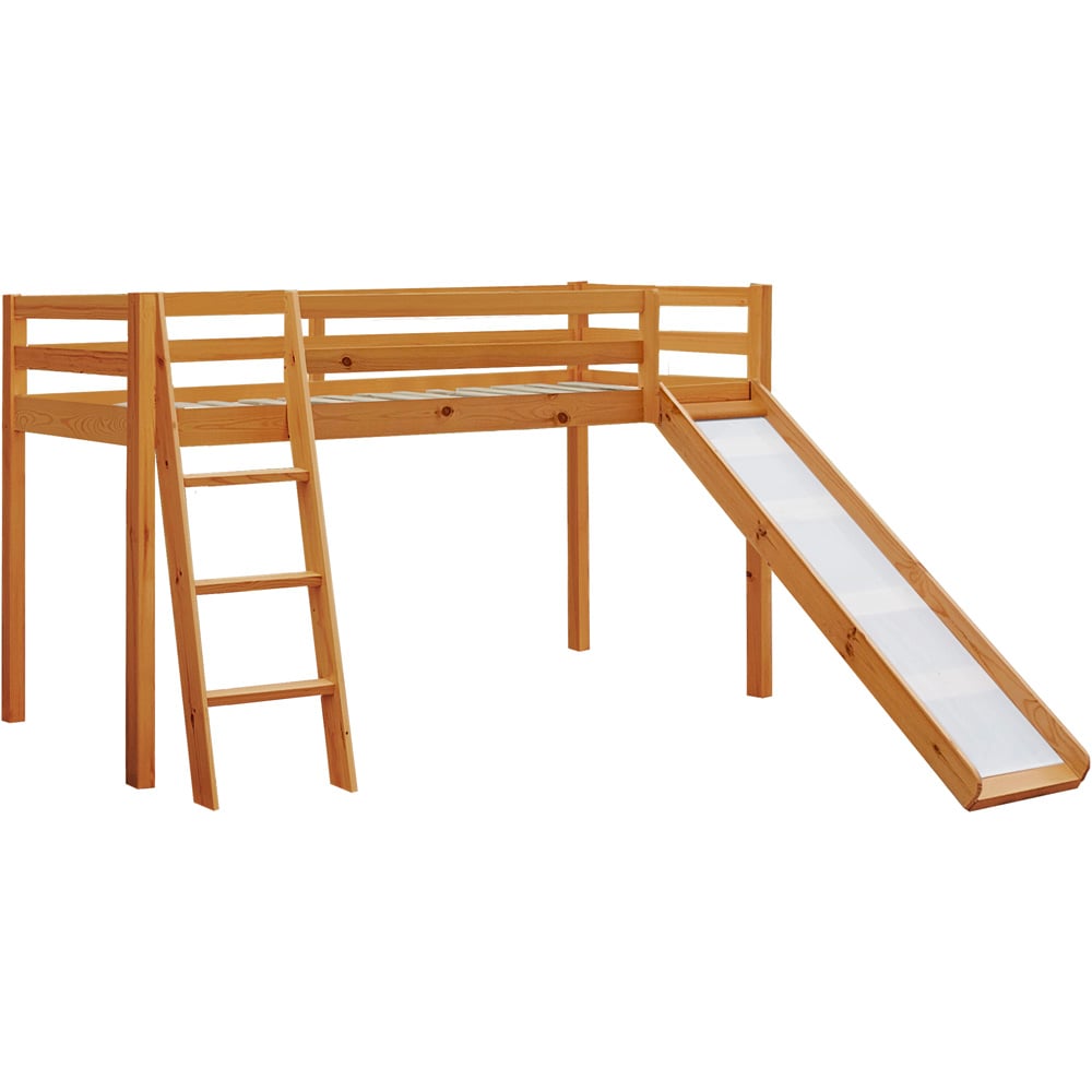 Brooklyn Single Caramel Mid Sleeper Bed with Slide Image 2