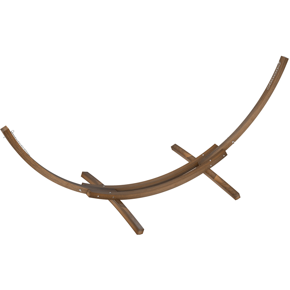 Outsunny Brown Wooden Hammock Stand Image 2