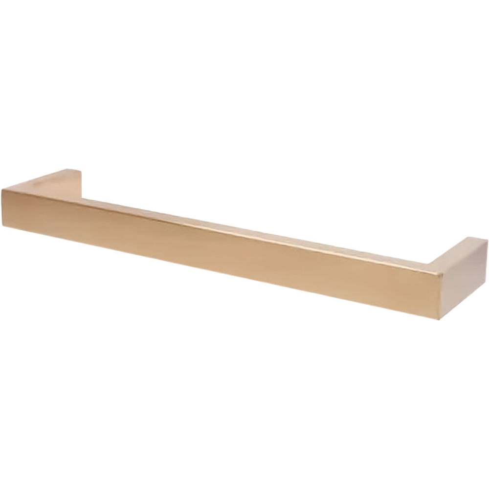 Towelrads Elcot Close Ended Square Brushed Brass Towel Radiator 450 x 40mm 17W Image 1