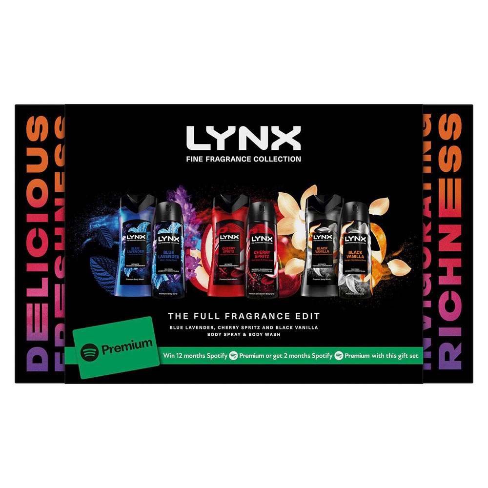 Lynx Fine Fragrance Body Wash and Spray Gift Set with Spotify Bonus 3 Pack Image 4
