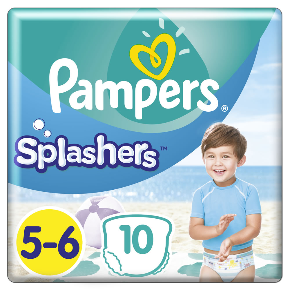 Pampers Splashers Swim Nappies Size 5-6, 10 pack Image 1