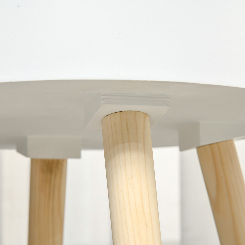 Portland Modern White Side Table with Hidden Storage Image 3