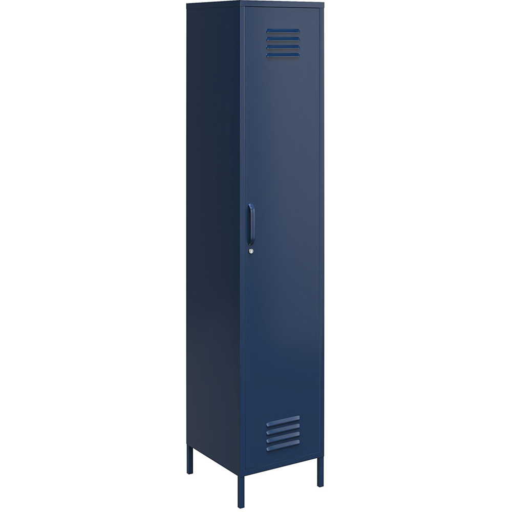Dorel Bradford Single Door Navy Metal Locker Storage Cabinet Image 2