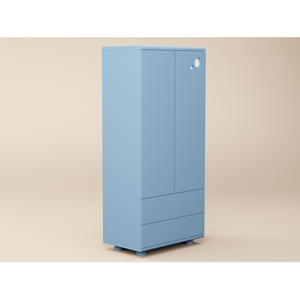 Flair Livana 2 Door 2 Drawer Blue Wardrobe Image 3