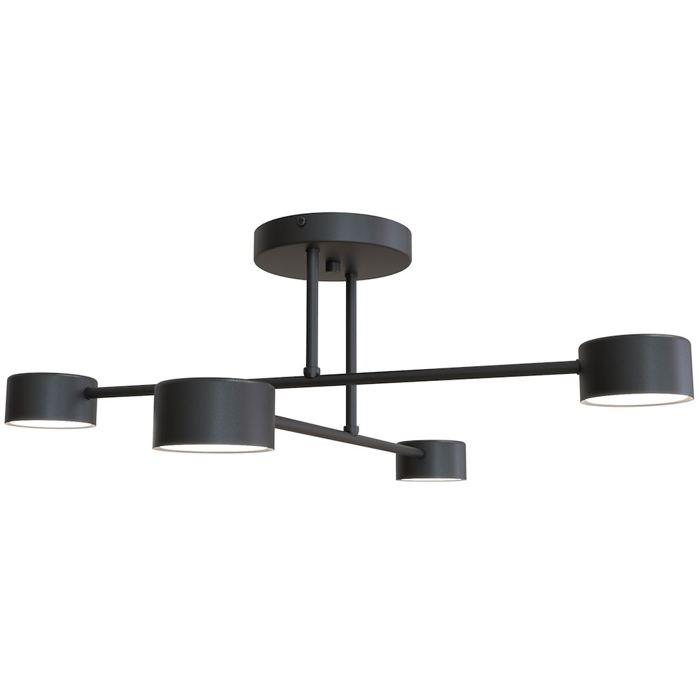 Emibig Halo 4 Light Black GX53 Ceiling Light Image 1