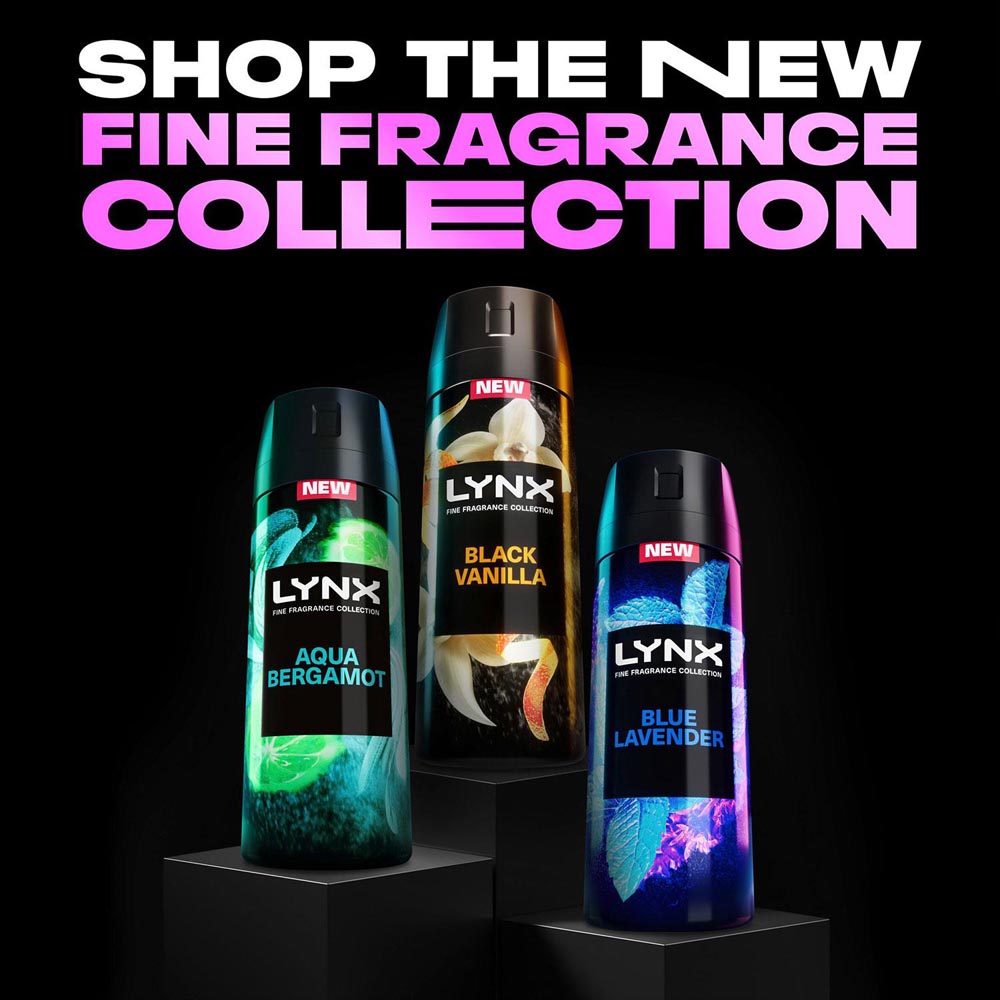 Lynx Fine Fragrance Collection Blue Lavender Deodorant Body Spray 150ml 18 Pack Image 9