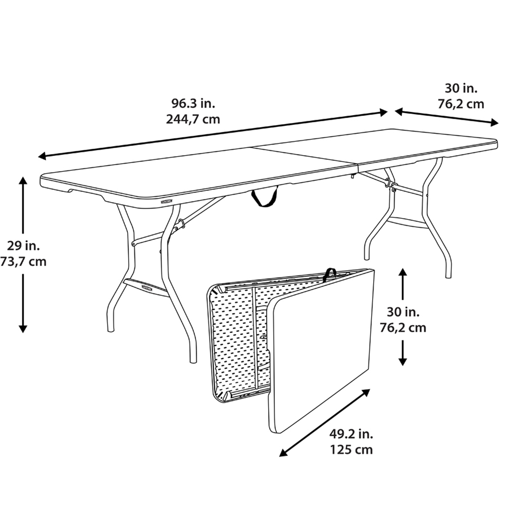 Lifetime Products Fold In Half Light Commercial Table Image 8