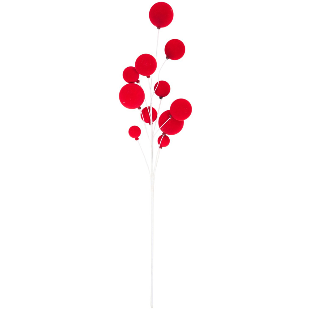 Flocked Bauble Branch Image 5