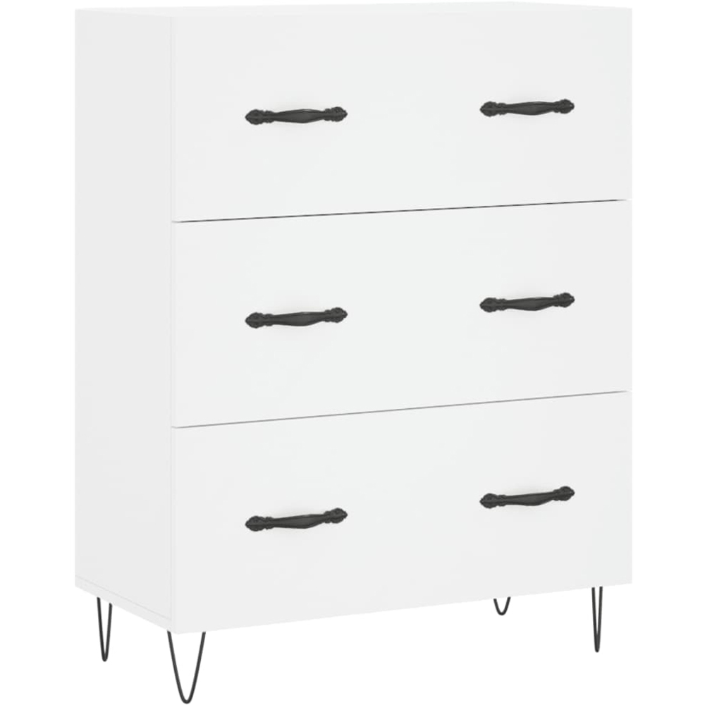 vidaXL 2 Door 3 Drawer White Highboard Image 7