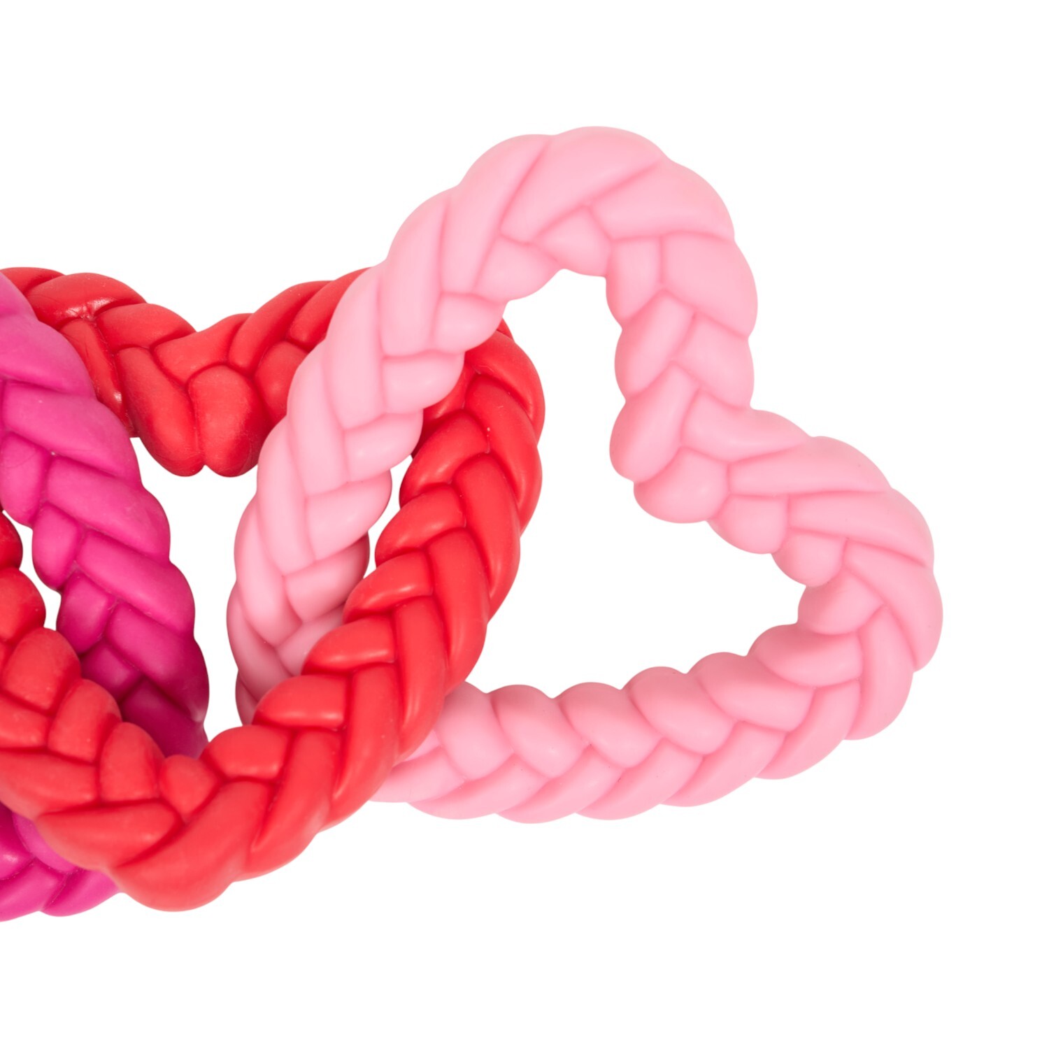 Heart Tugger Dog Toy Pink Image 4