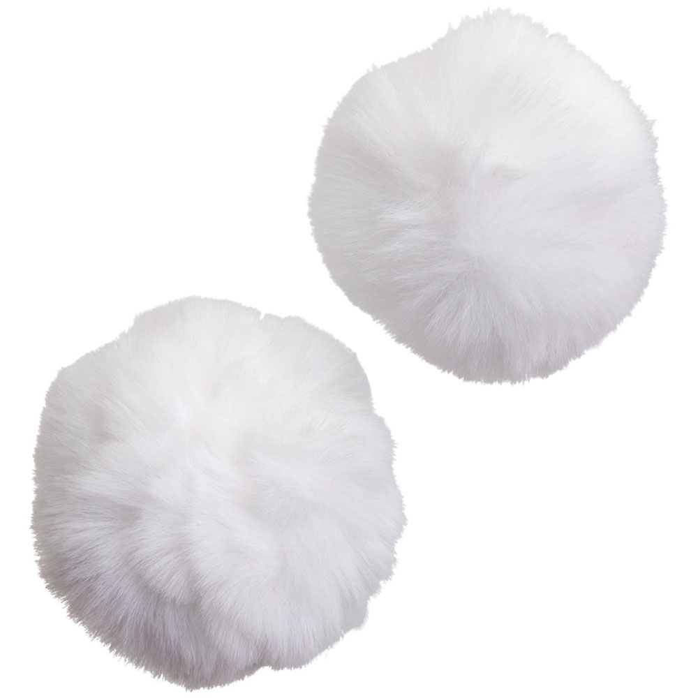 Wilko First Frost White Pom Poms 2 Pack Image 1