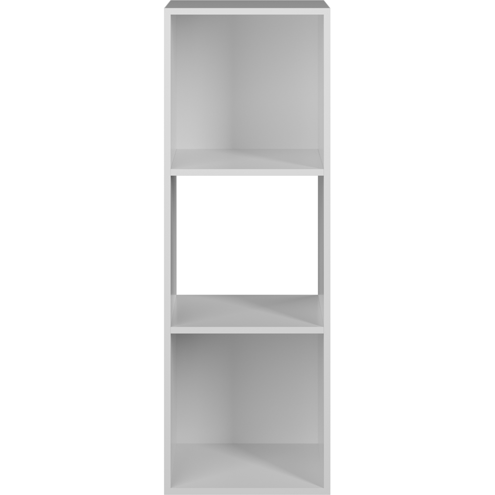 Living Elements 3 Compartment White Compact Cube Storage Unit Image 3