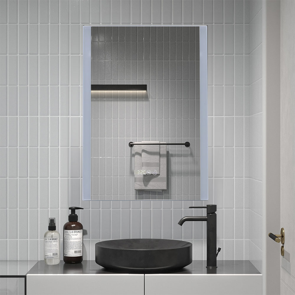 Living and Home White Aluminium 2 Sided LED Vanity Mirror Image 2