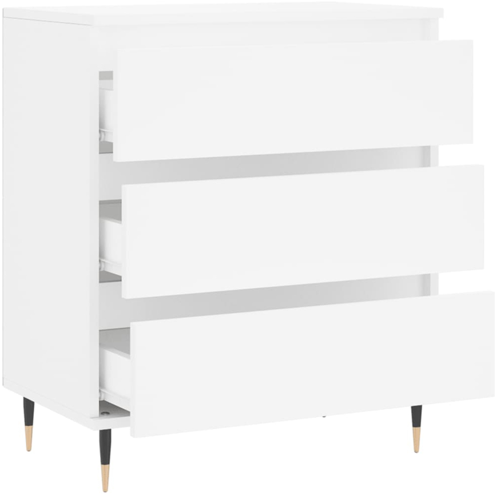 vidaXL 3 Drawer White Sideboard Image 6