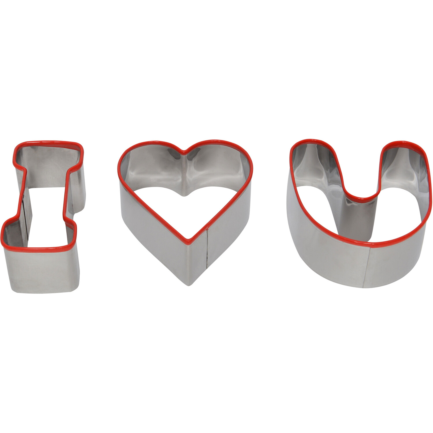 I Love You Cookie Cutters - Silver Image