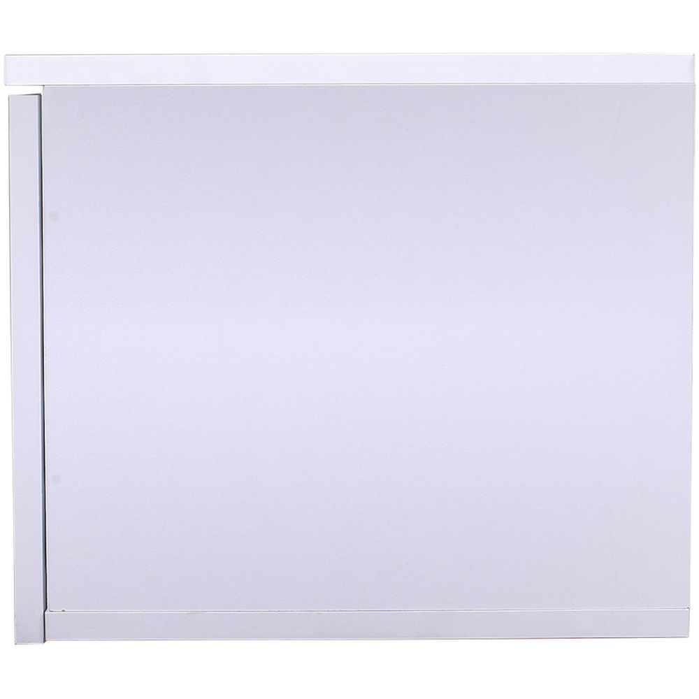 Living and Home White 2 Flip Down Drawer Wall Mounted TV Stand Image 3