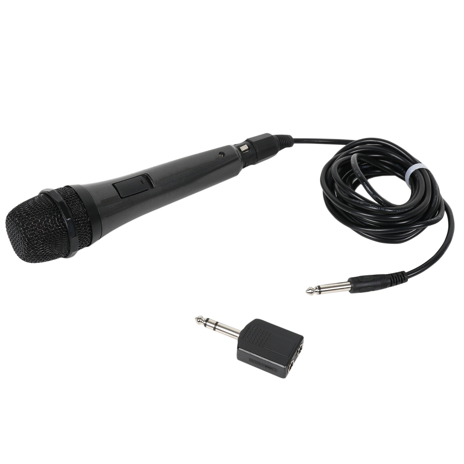 Wired Microphone and Adaptor - Black Image