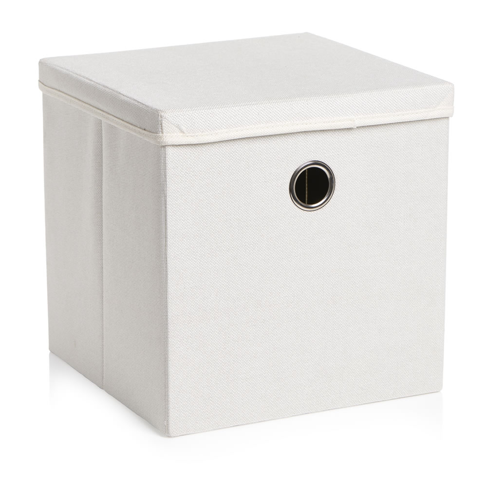 Wilko 30 x 30cm Cream Weave Storage Box Image