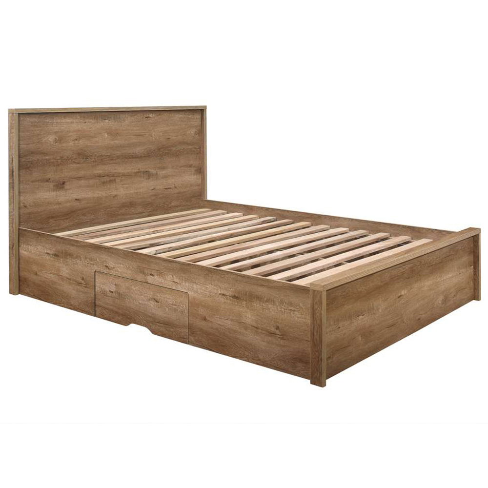 Stockwell King Size Brown 2 Drawer Bed Image 2