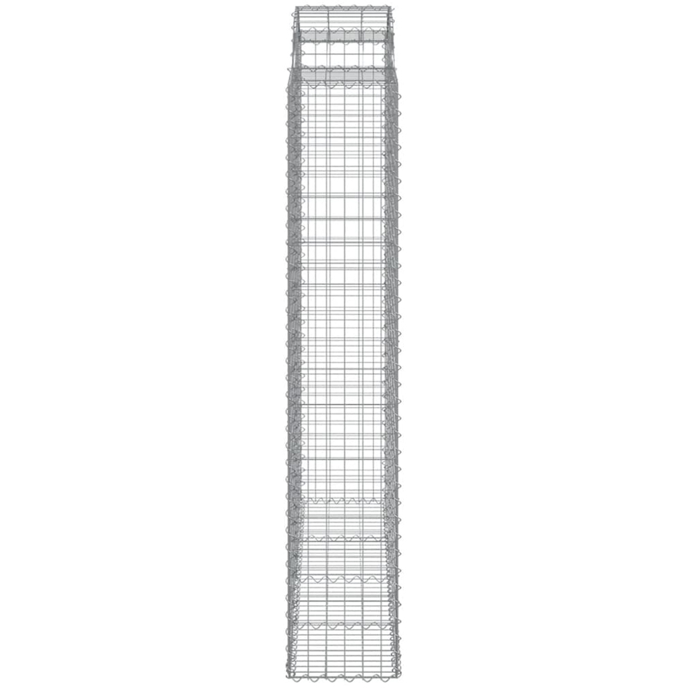vidaXL Silver Galvanised Iron Gabion Basket 200 x 50 x 220/240cm 15 Pack Image 3