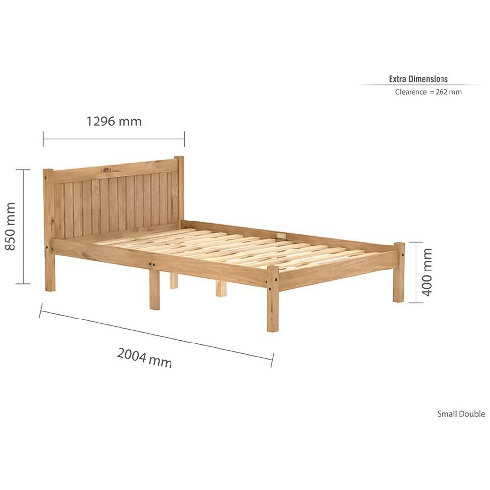 Rio Small Double Brown Bed Image 9