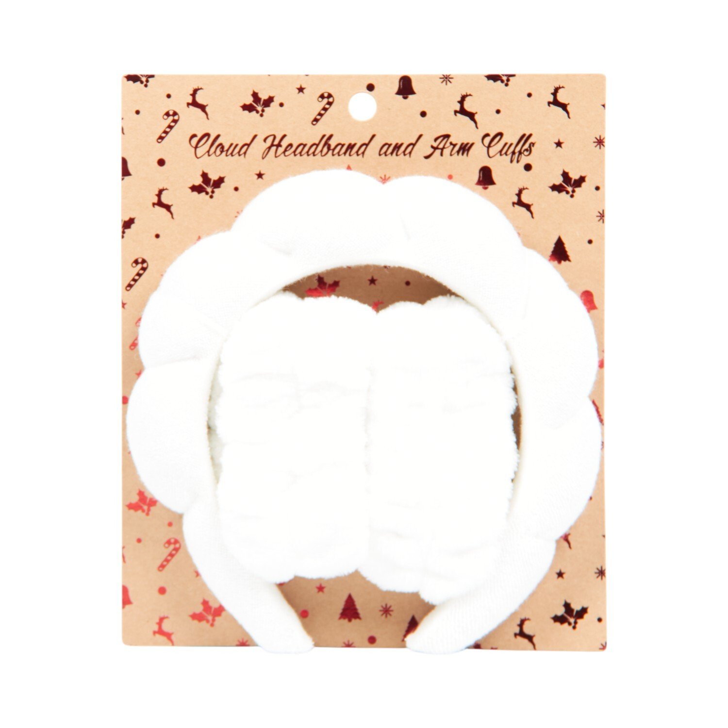 Cloud Headband and Arm Cuffs White Image 1