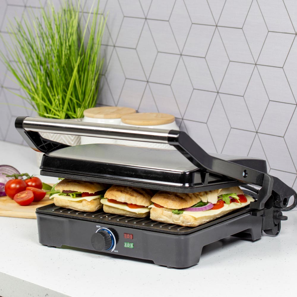 Quest Black and Silver Duo Health Press and Grill 2000W Image 3