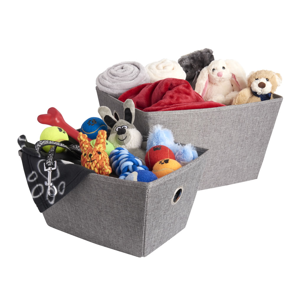 Wilko Large Charcoal Woven Storage Basket Wilko