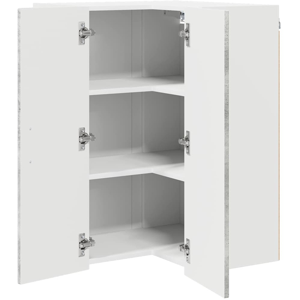 vidaXL 2 Door Concrete Grey Kitchen Wall Corner Cabinet Image 5