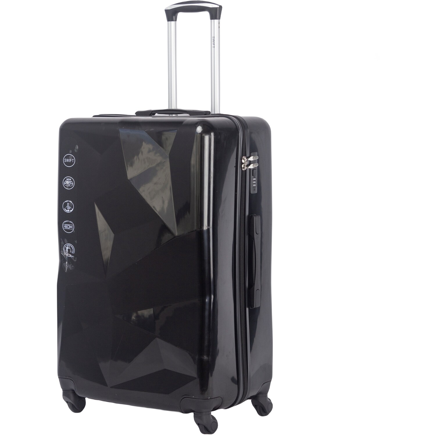 Swift Comet Suitcase - Black / Large Case Image 2