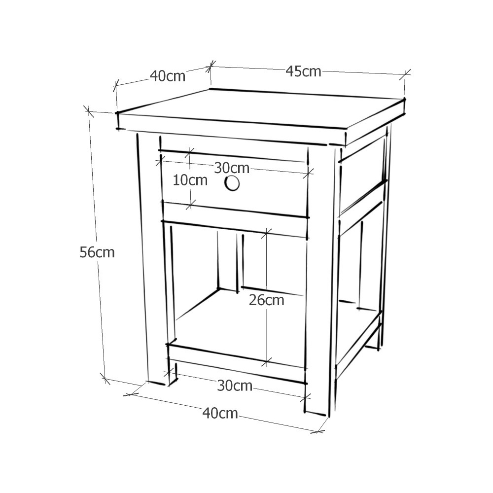Core Products Boston Single Drawer Bedside Cabinet Image 7