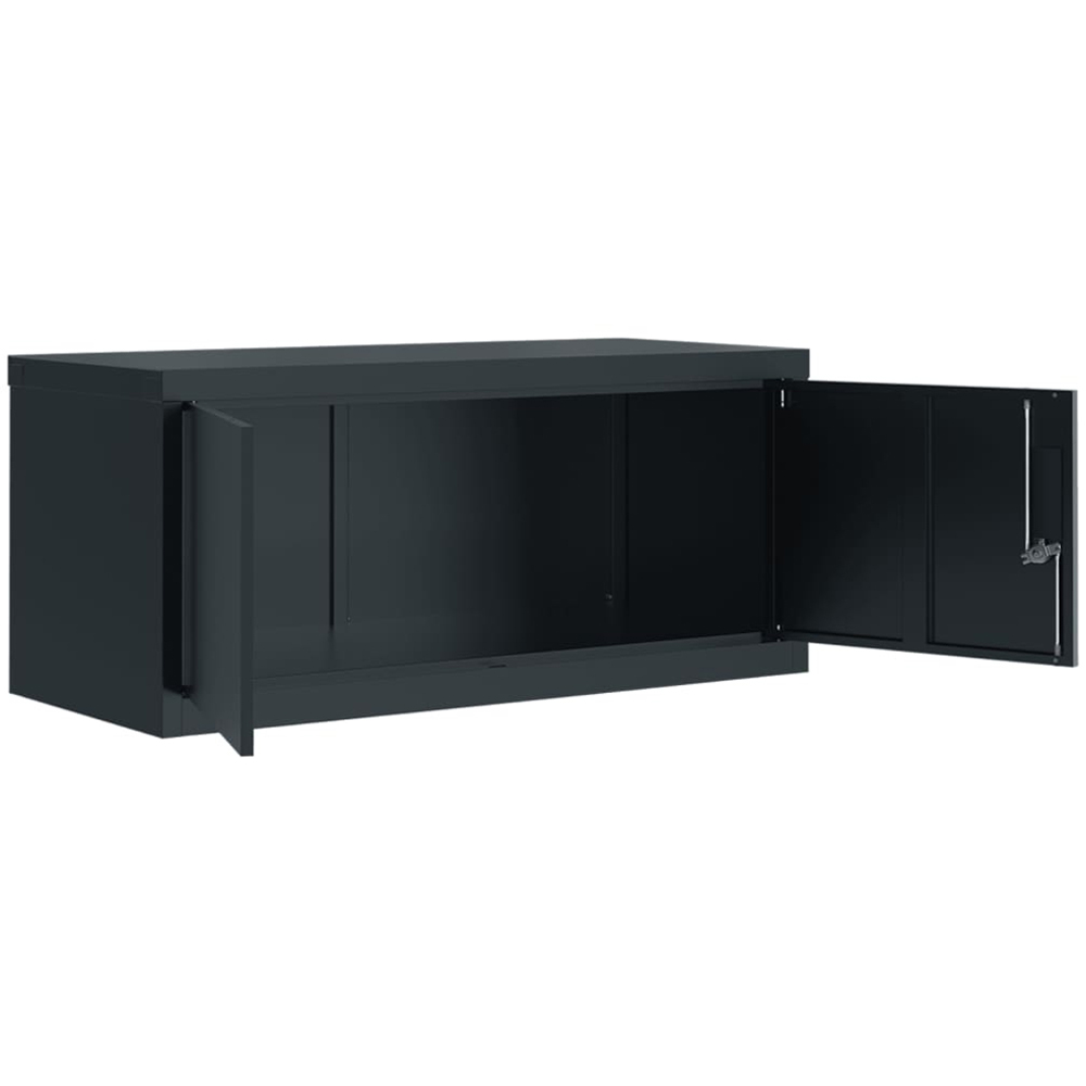 vidaXL 2 Door Anthracite Steel Archive Cabinet Set of 2 Image 5