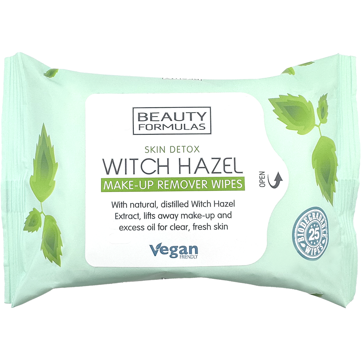 Beauty Formulas Skin Detox Witch Hazel Make-Up Remover Wipes - White Image