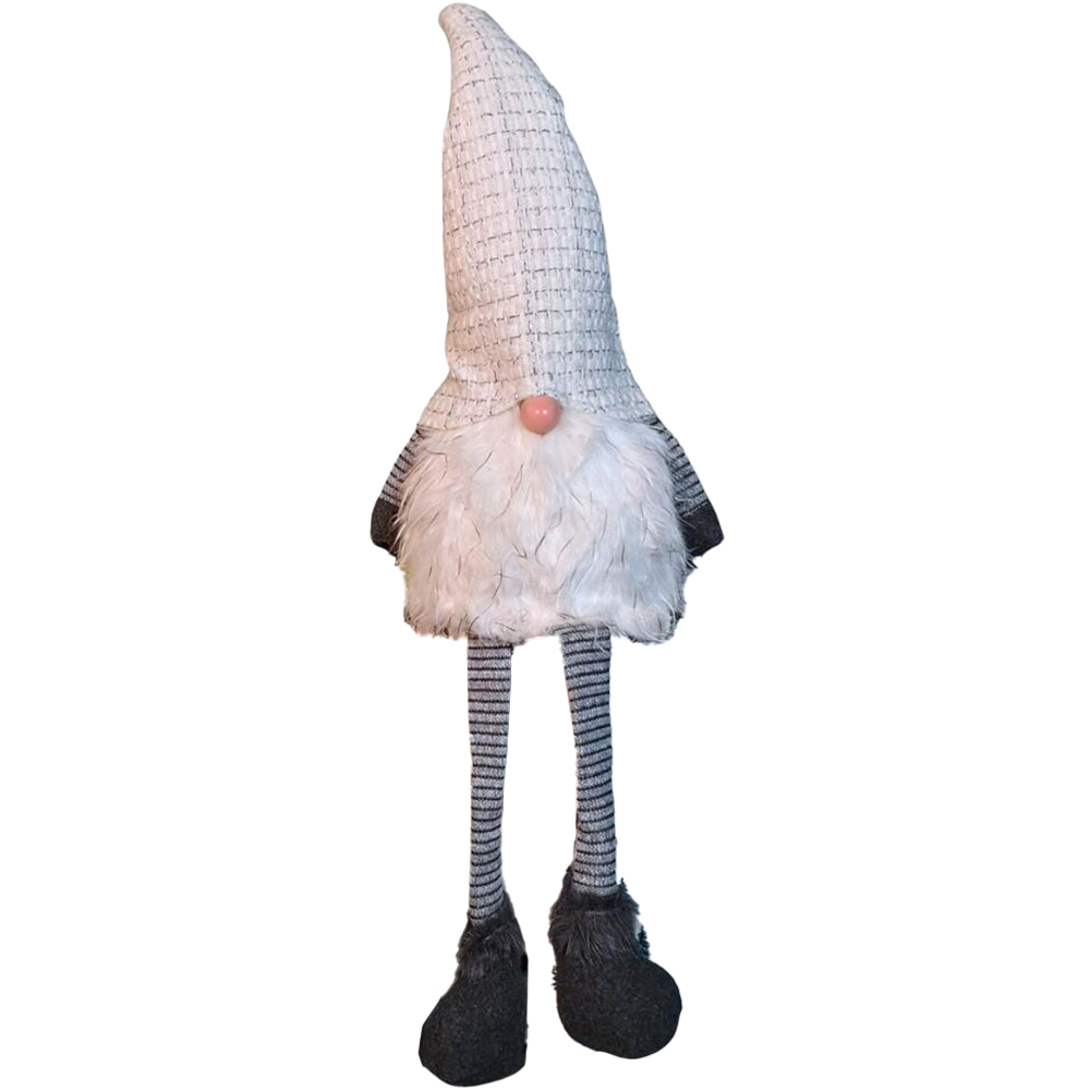 Samuel Alexander Light Grey Dangly Legs Gonk Christmas Decoration 79cm Image 1