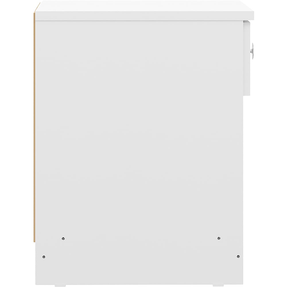 Seconique Denver Single Drawer White Gloss Bedside Table Image 6
