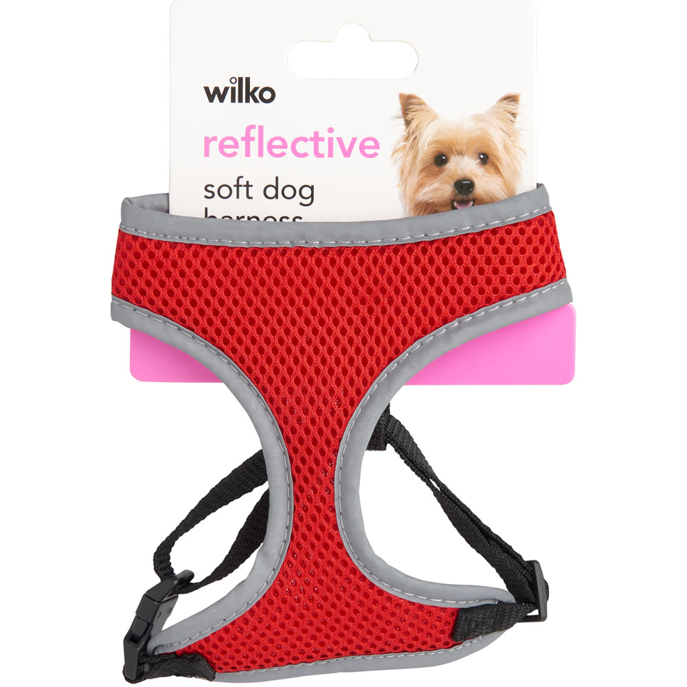 Single Wilko Extra Small Reflective Soft Dog Harness 28-40cm in Assorted styles Image 3