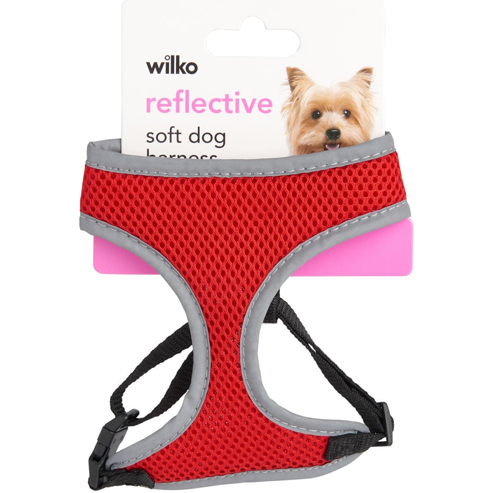 real simple dog harness reflective and padded soft plush