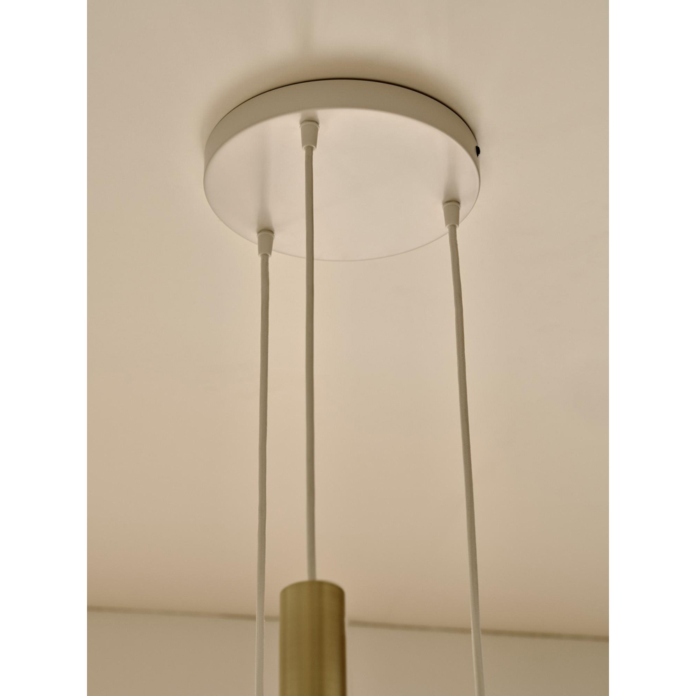 Nordlux Luana 3-Exits White Metal Pendant Light Canopy Image 2