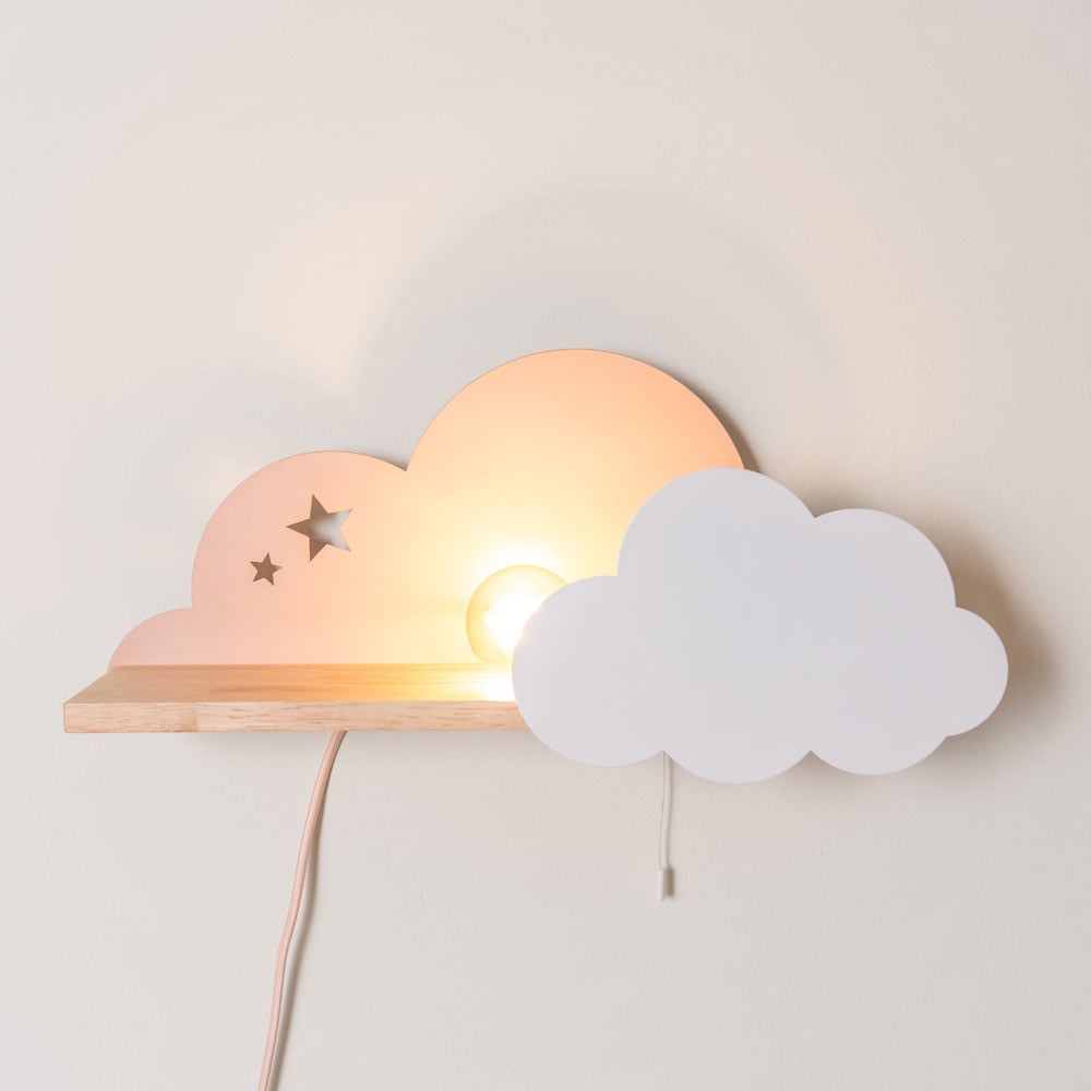 ValueLights Cloud Children's LED Shelf Lamp Image 4