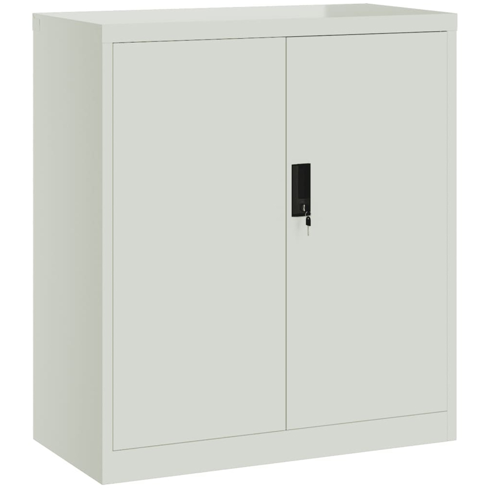 vidaXL 2 Door Light Grey Steel File Cabinet Image 2