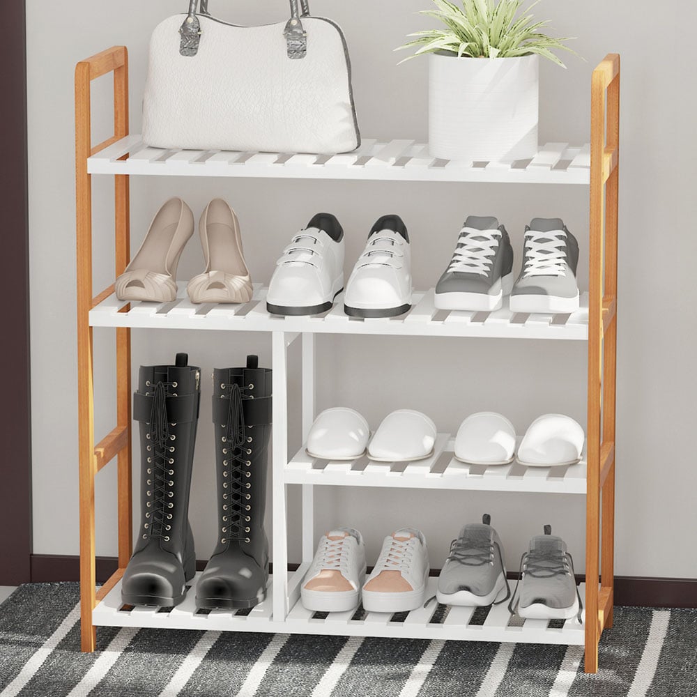 Portland 4 Tier Wooden Shoe Rack Image 2
