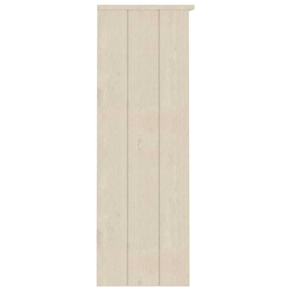 vidaXL Hamar 2 Shelf Honey Brown Solid Pine Wood Highboard Top Image 4
