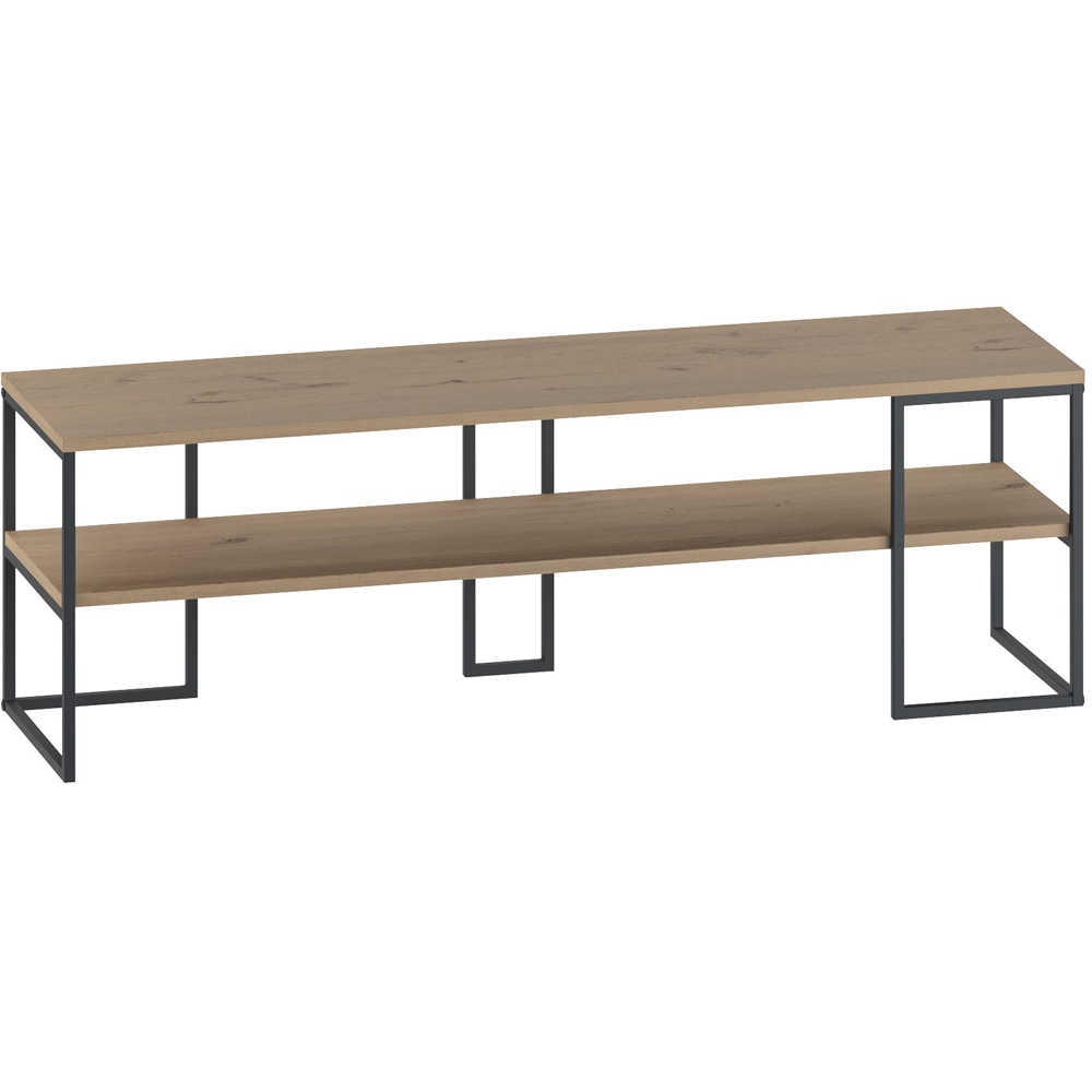 Decortie Black Friday Single Shelf Natural Oak TV Stand Image 2