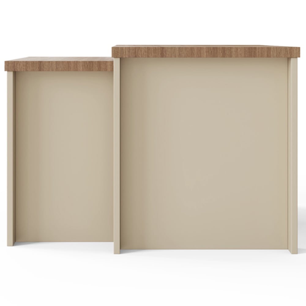 GFW Lancaster Cream Nest of Tables Set of 2 Image 4